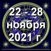 Гороскоп азарта на неделю - с 22 по 28 ноября 2021г